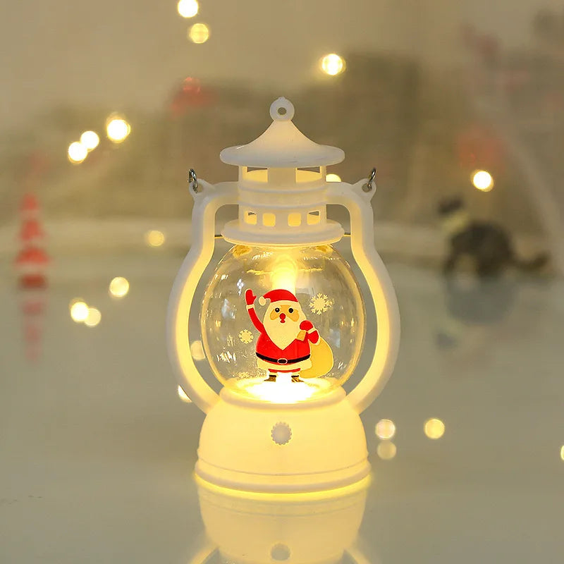 Portable LED Christmas Santa Claus Snowman Lanterns