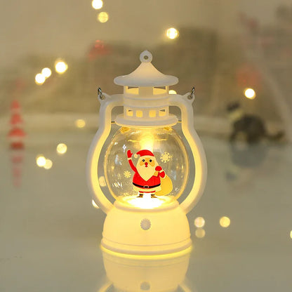 Portable LED Christmas Santa Claus Snowman Lanterns