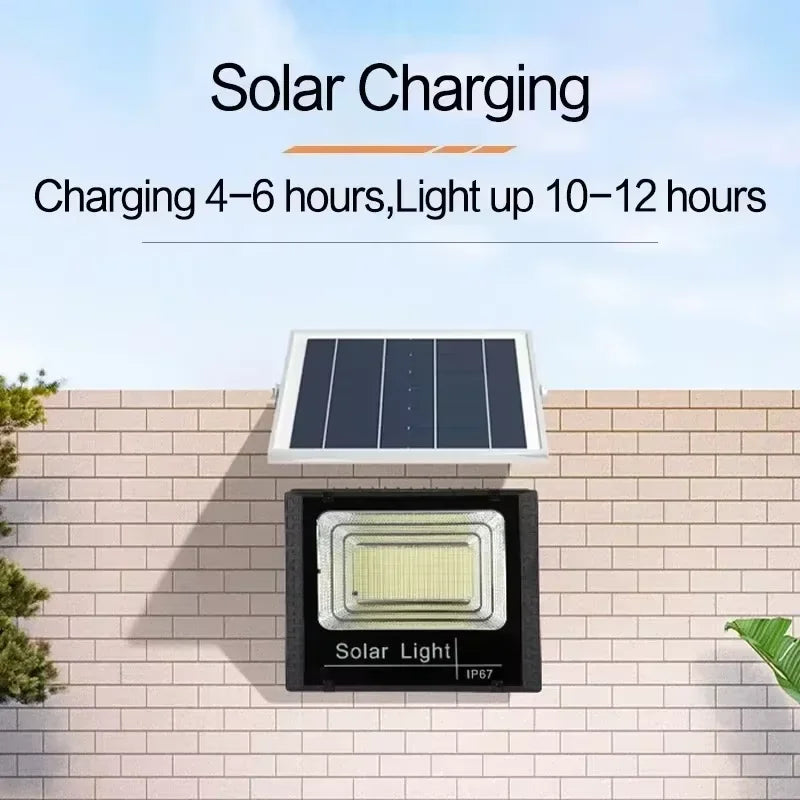 30W 1000mAh Solar Flood Lights Remote Control