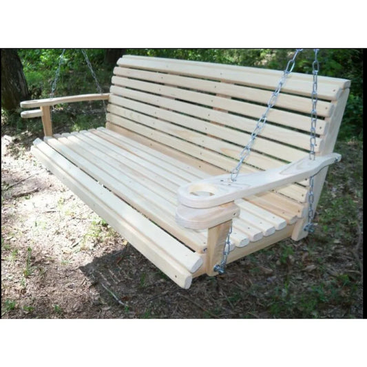 5 Ft  Cypress Roll Back Porch Swing