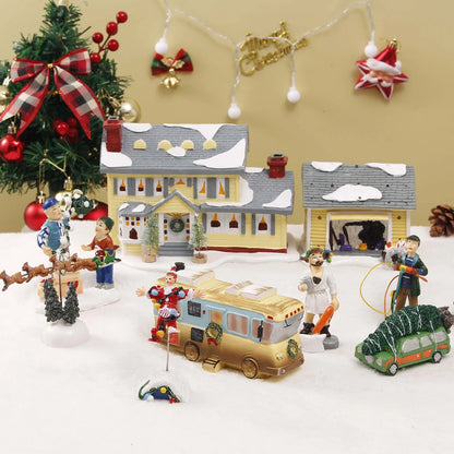 Christmas Ornaments Old Man, Car, House