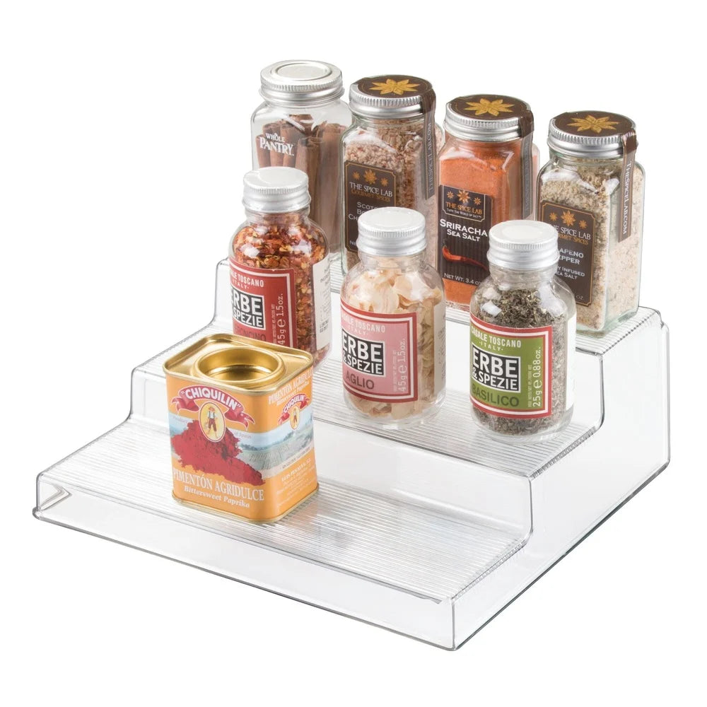 Clear 3-Tier Pantry Organizer Storage Shelf