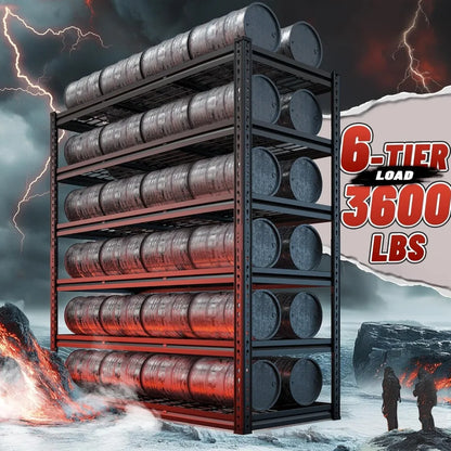 3600LBS Garage Shelving 48" W Storage Shelves 6 Tier