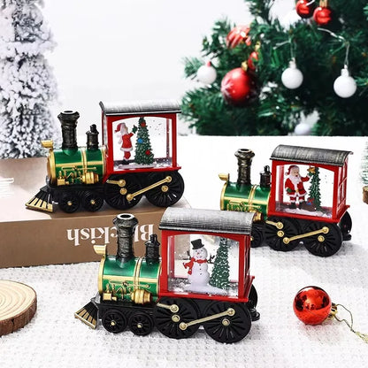 Santa Claus, Snowman, Music Box, Train, Crystal Ball Ornaments