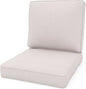 Outdoor Chair Cushions, 24" x 23" High-Density Foam Deep Seat Patio Cushions with Olefin Fabric & Removable Zipper Cover- Beige