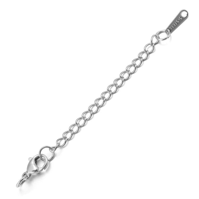 10pcs Stainless Steel Extension Chains Lobster Clasps Connectors