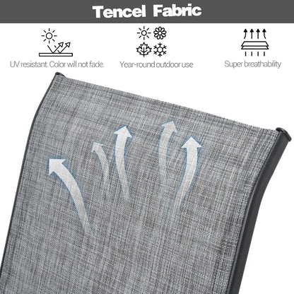 Patio Chairs Set of 6 Stackable Outdoor Dining Chairs