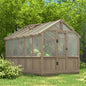 6x10 FT Green House for Outdoor, 6MM Thick Polycarbonate