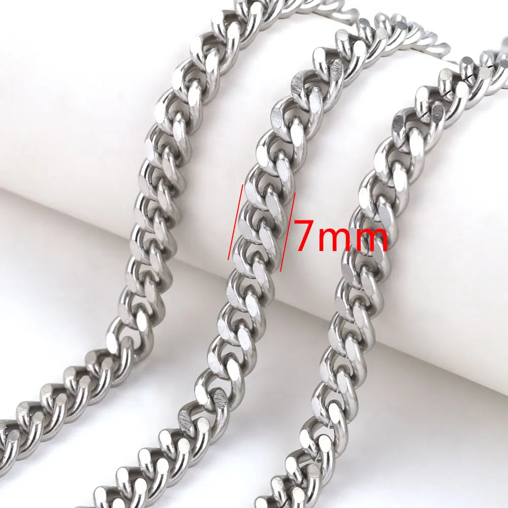 1 meter Stainless Steel Big Chains Handmade Thick Big Chain