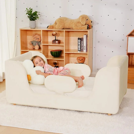 Whole Soft Padded Toddlers Floor Bed Frame, with Extra Safety