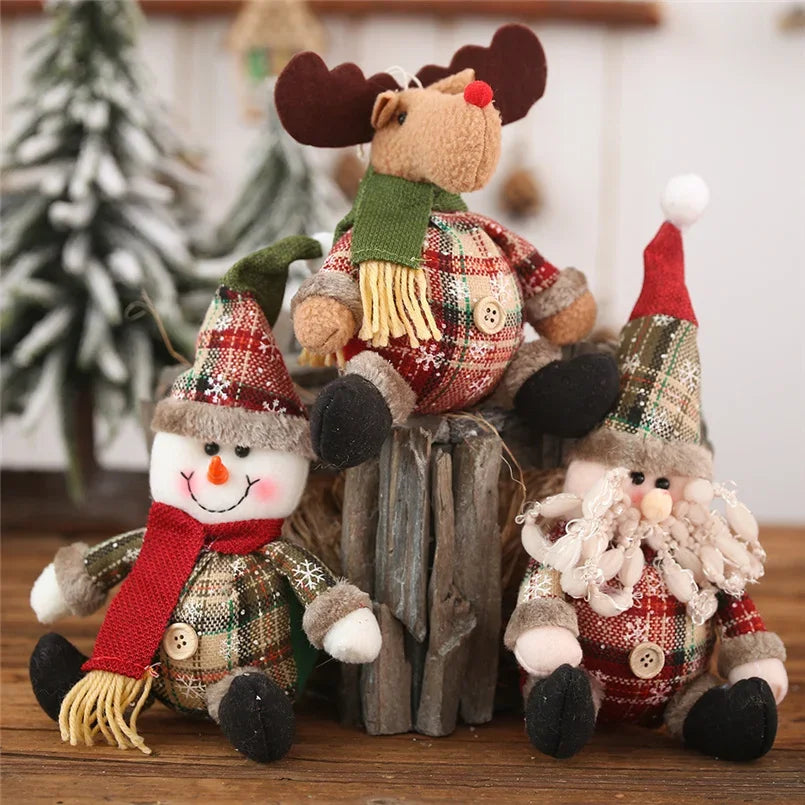 Christmas Dolls Reindeer Snowman Santa Claus