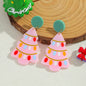 Acrylic Santa Drop Earrings