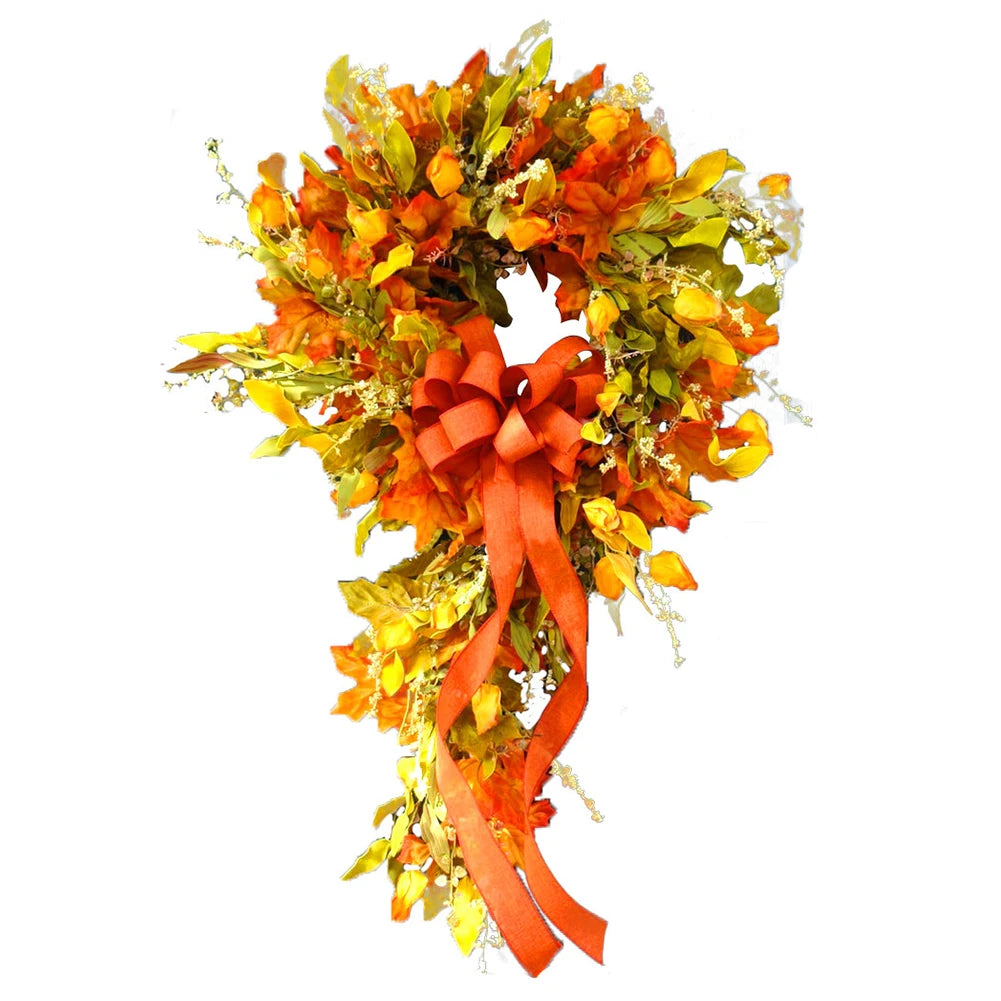 Thanksgiving Farmhouse Wreath Autumn Scene Decor