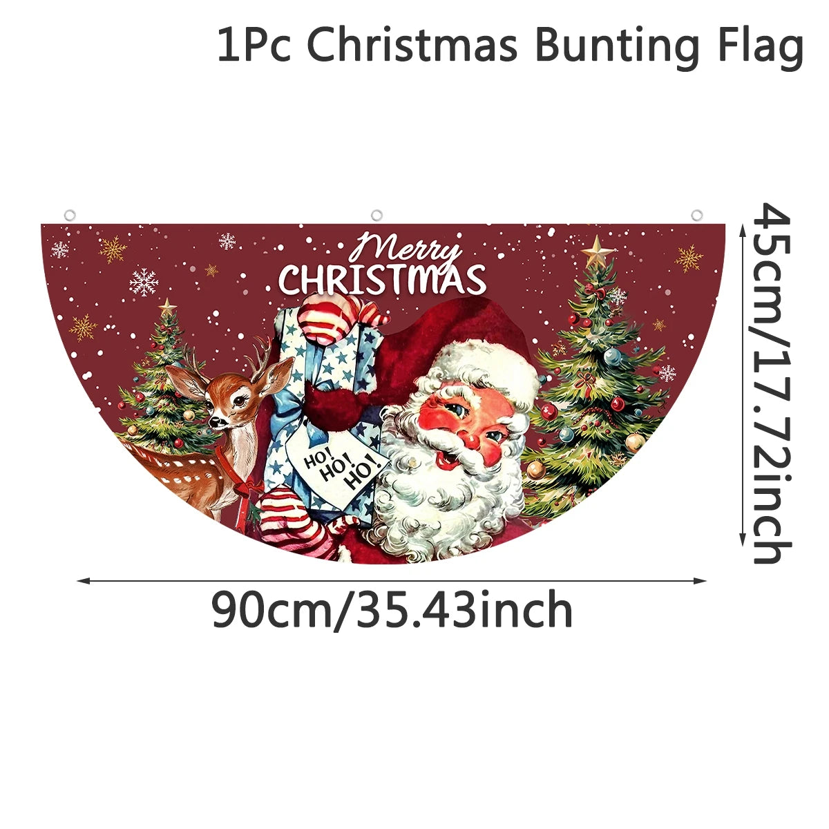 Christmas Outdoor Fan-shaped Flag Banner