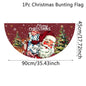 Christmas Outdoor Fan-shaped Flag Banner