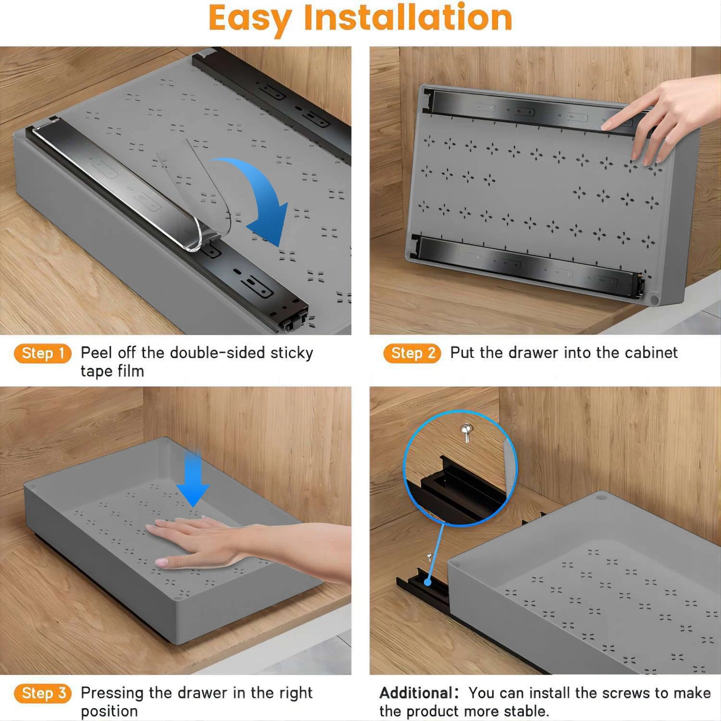 1 Pc/3 Pcs Pull out Cabinet Organizer