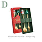 4Pcs Christmas Fork And Spoon Set Stainless Steel