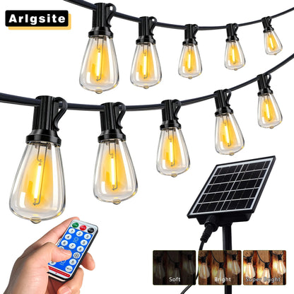 100FT Solar Outdoor String Lights IP65 Waterproof