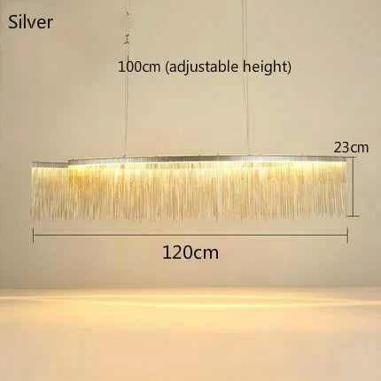 Led Ceiling Chandelier Gold Chains with Remote