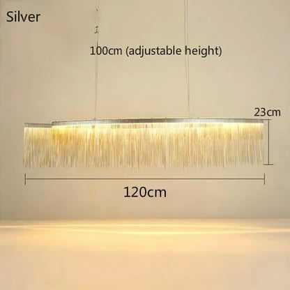 Led Ceiling Chandelier Gold Chains with Remote