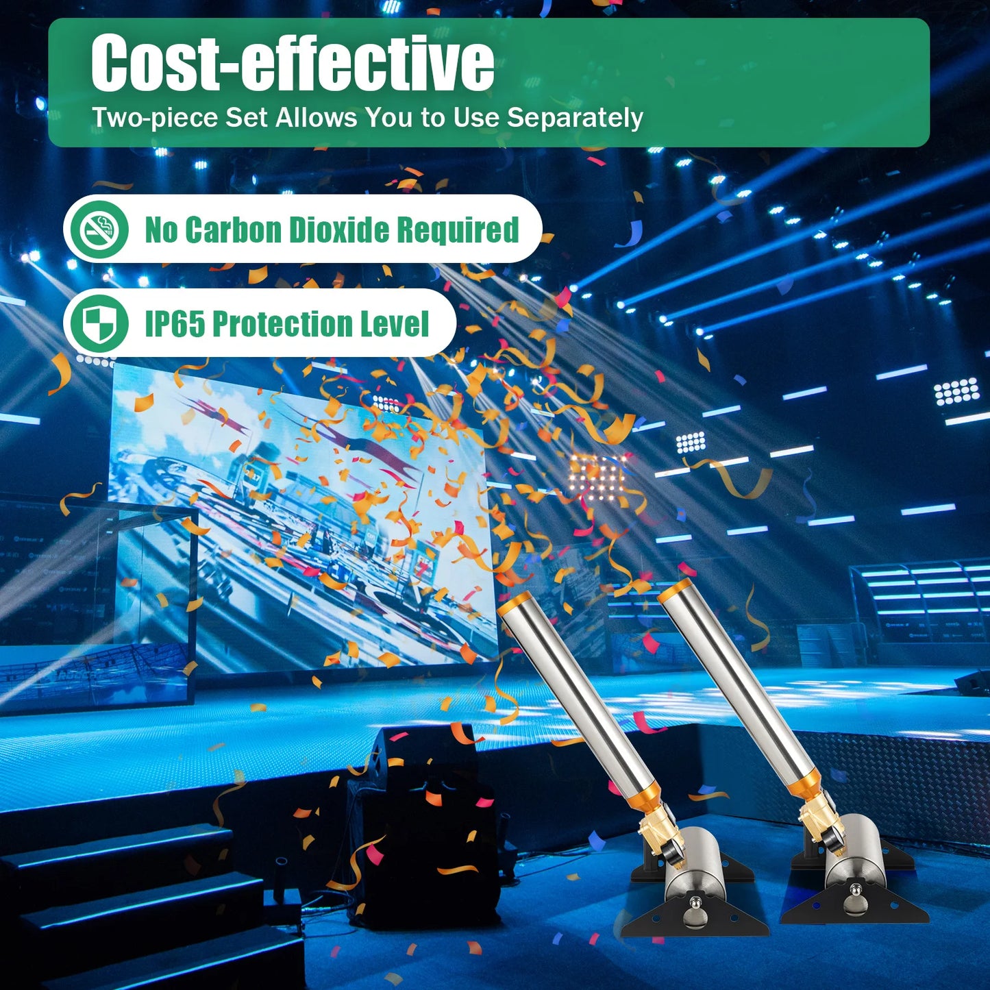 2pcs 150W Confetti Cannon Machine Remote Control