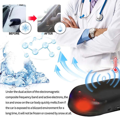 Portable Car Ice Remover Pro Solar Powered Windshield Snow Melter