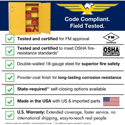 110 Gallon F﻿lammable Liquid Storage Cabinet