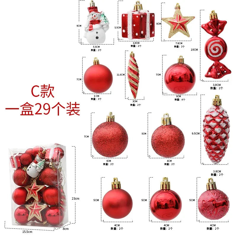 29/20Pcs Christmas Tree Balls Hanging Pendant