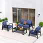 Outdoor Patio Set, 4 Piece Sectional  with Coffee Table