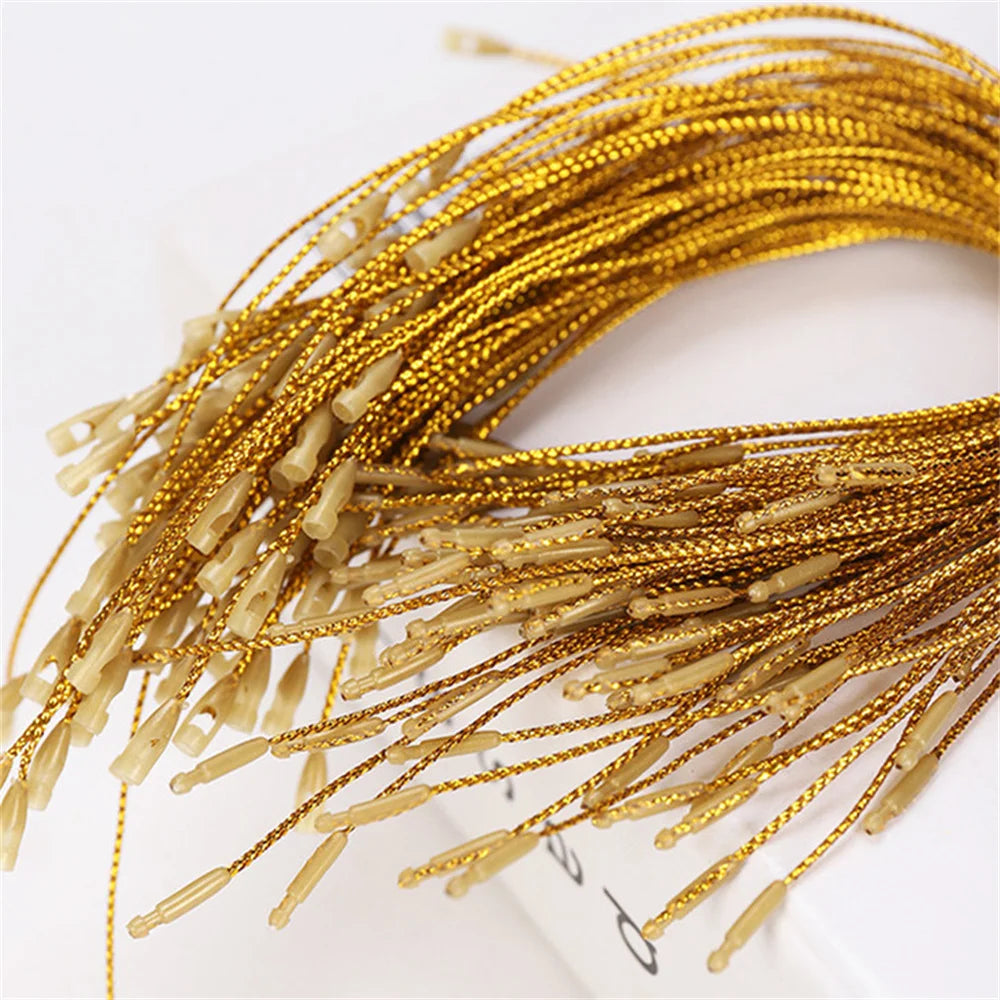 100Pcs Christmas Ornaments Hanger String Ornament Hook Ropes
