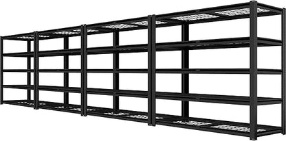 47W x 18D x 72H Metal Heavy Duty Adjustable 5 Tier Wire Shelving