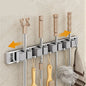 3/4 Hooks, Mop Holder Broom Organizer Rack
