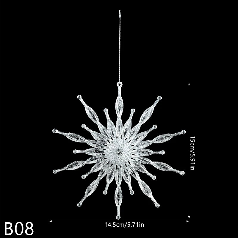 Christmas Crystal Ornaments Snowflake