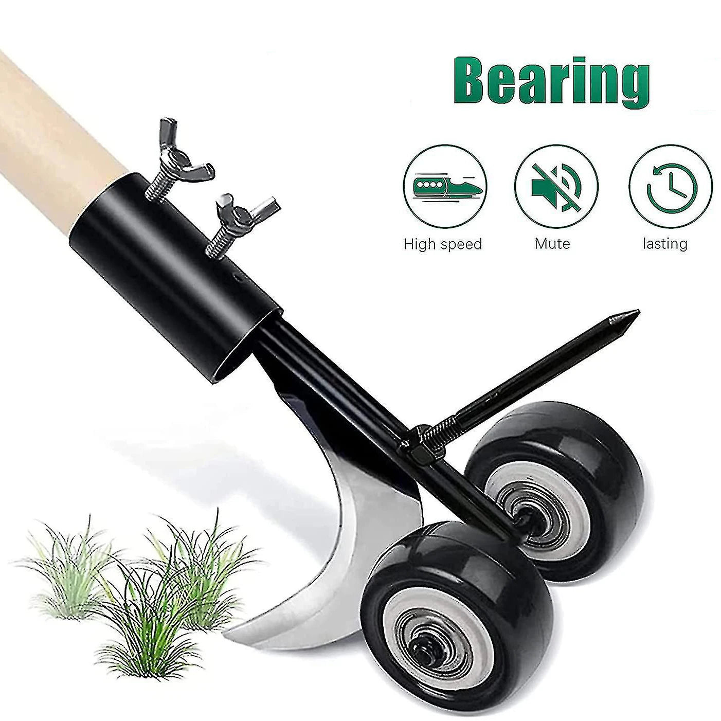 1pcs Stand-Up Manual Weed Puller with Wheels