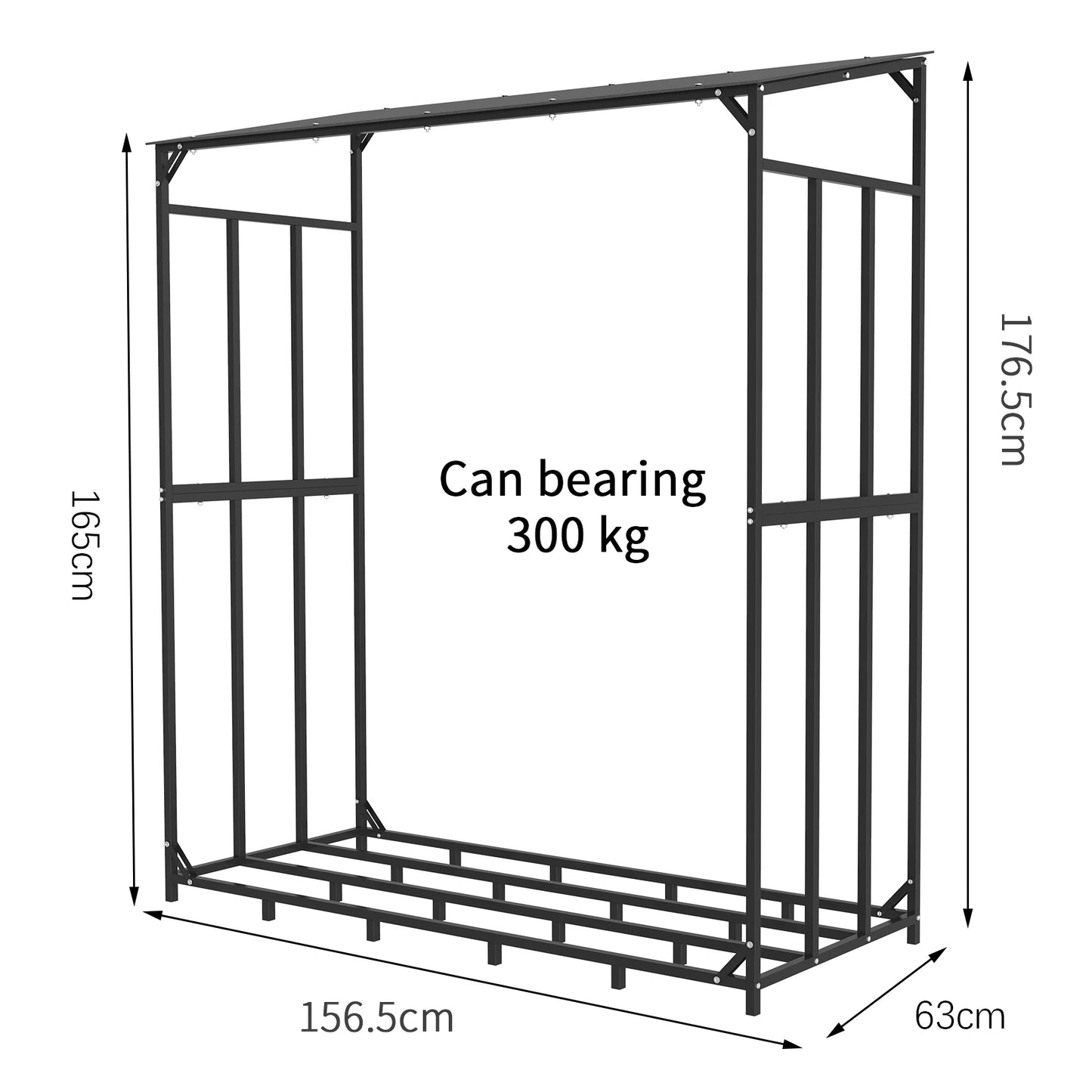 Heavy Duty Outdoor Firewood Storage Log Rack