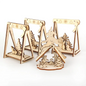 4PCS/Lot DIY Creative Mini Hollow Christmas Wooden Ornaments