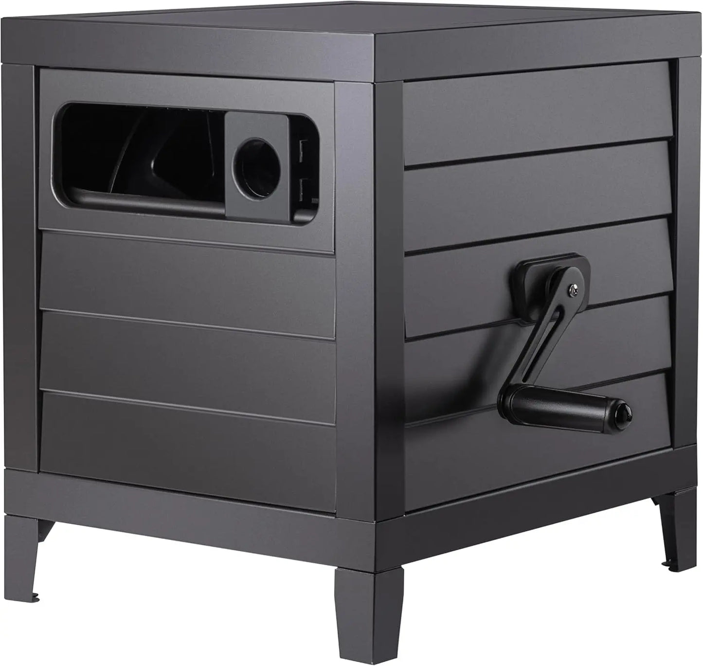 Metal Garden Hose Reel Deck box Cabinet, 150ft 5/8" Garden Hose Capacity.