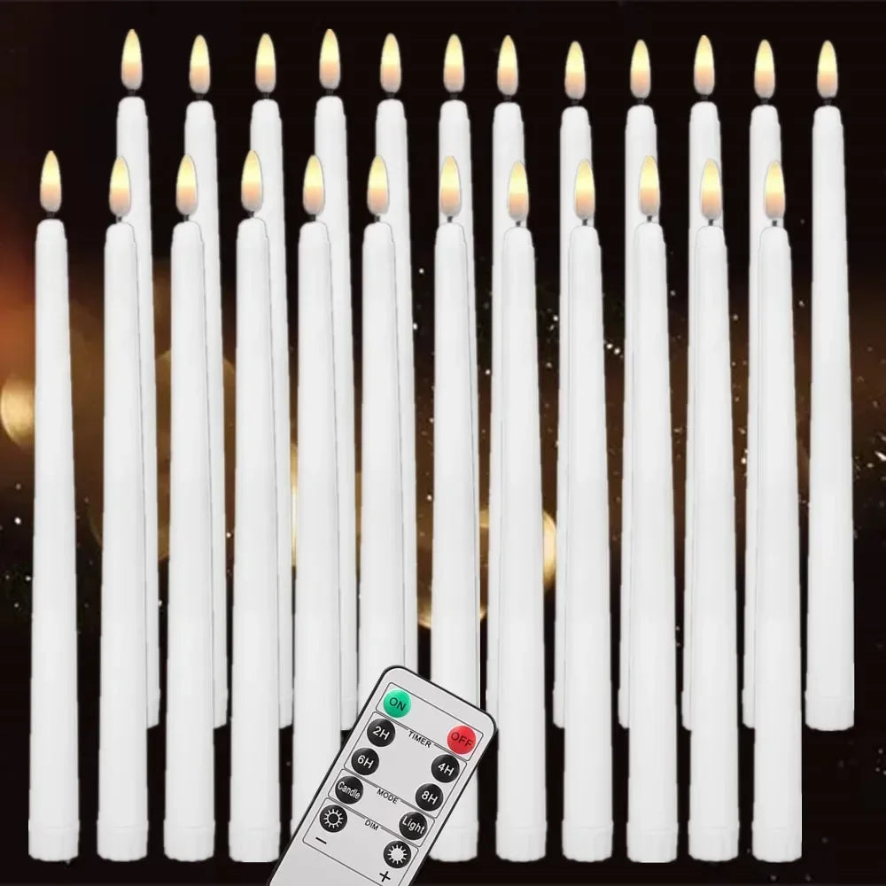 LED Flameless Taper Candles 6.5/11" Battery Operated
