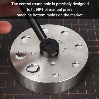 1PC Stainless Steel Rivet Snap Button Setter Base Grommet