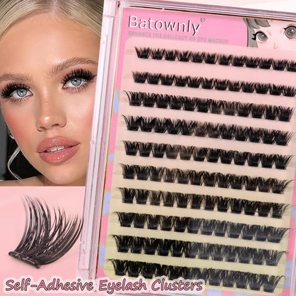 Individual Lashes 120 Pcs Self-adhesive Eyelash Cluster 10-12-14mm