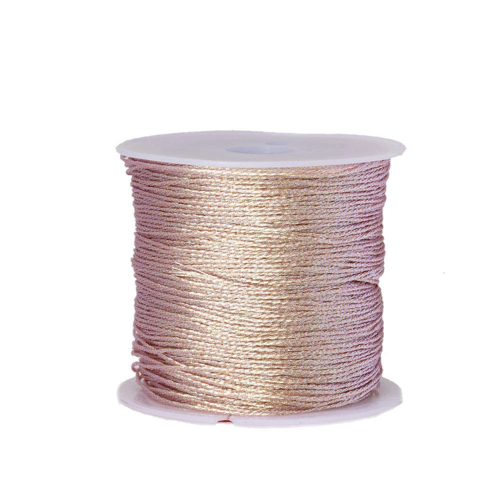 0.4mm 50m Nylon Gold Silver Thread Jewelry Cord Wire