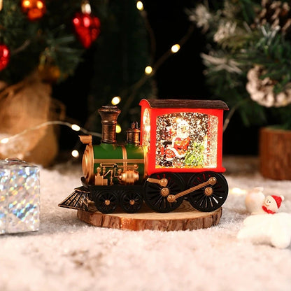 Santa Claus, Snowman, Music Box, Train, Crystal Ball Ornaments