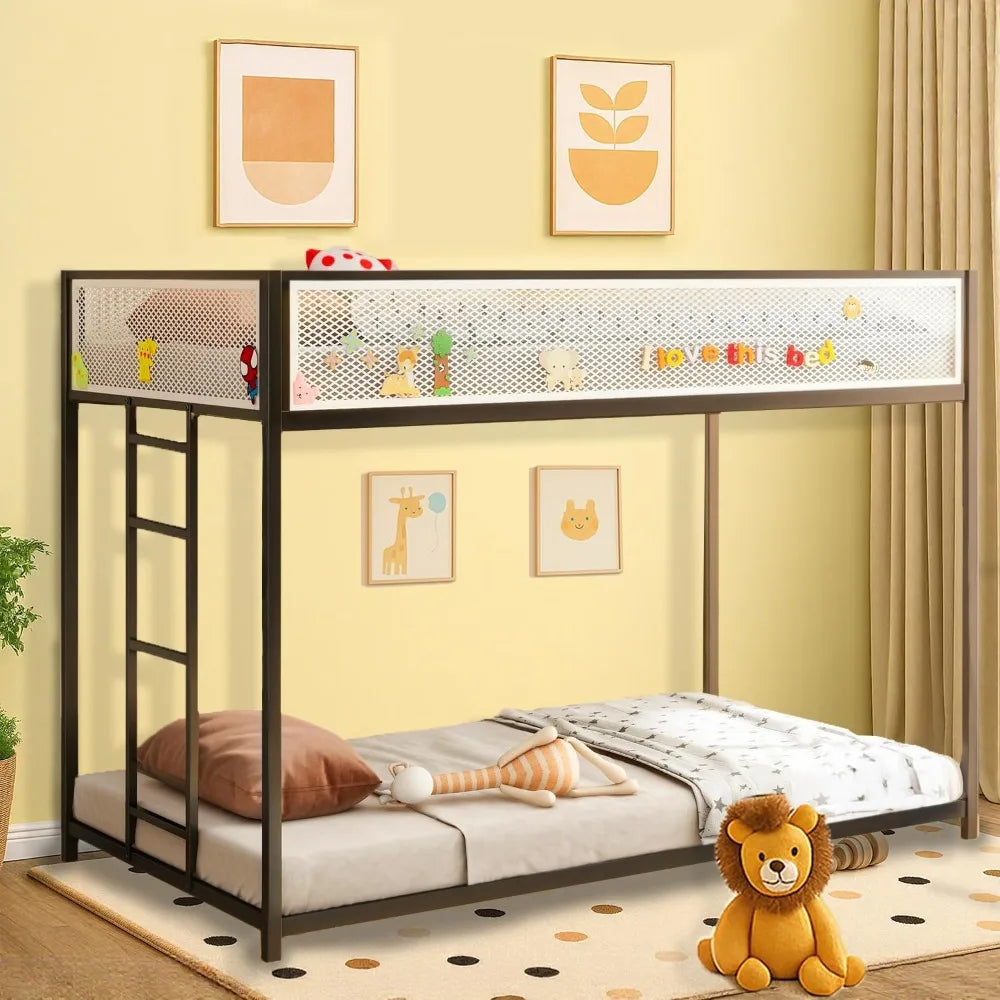 twin-over-twin bunk beds for kids