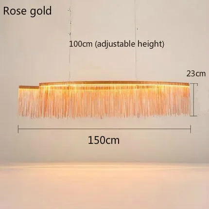 Led Ceiling Chandelier Gold Chains with Remote