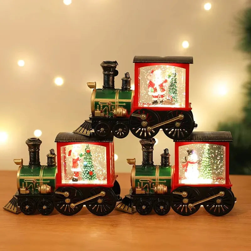 Santa Claus, Snowman, Music Box, Train, Crystal Ball Ornaments