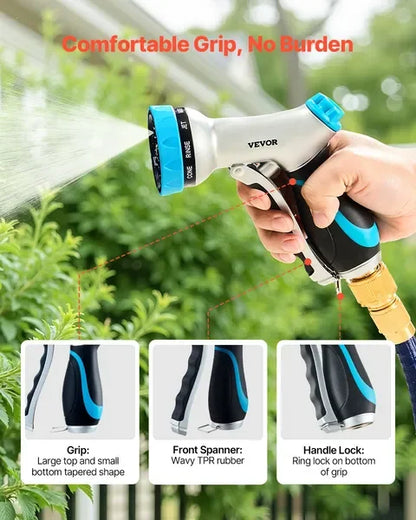 Hose Nozzle 10 Spray Patterns Garden