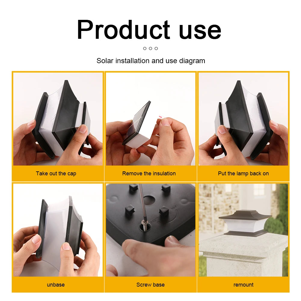 Solar Post Cap Light LED Waterproof