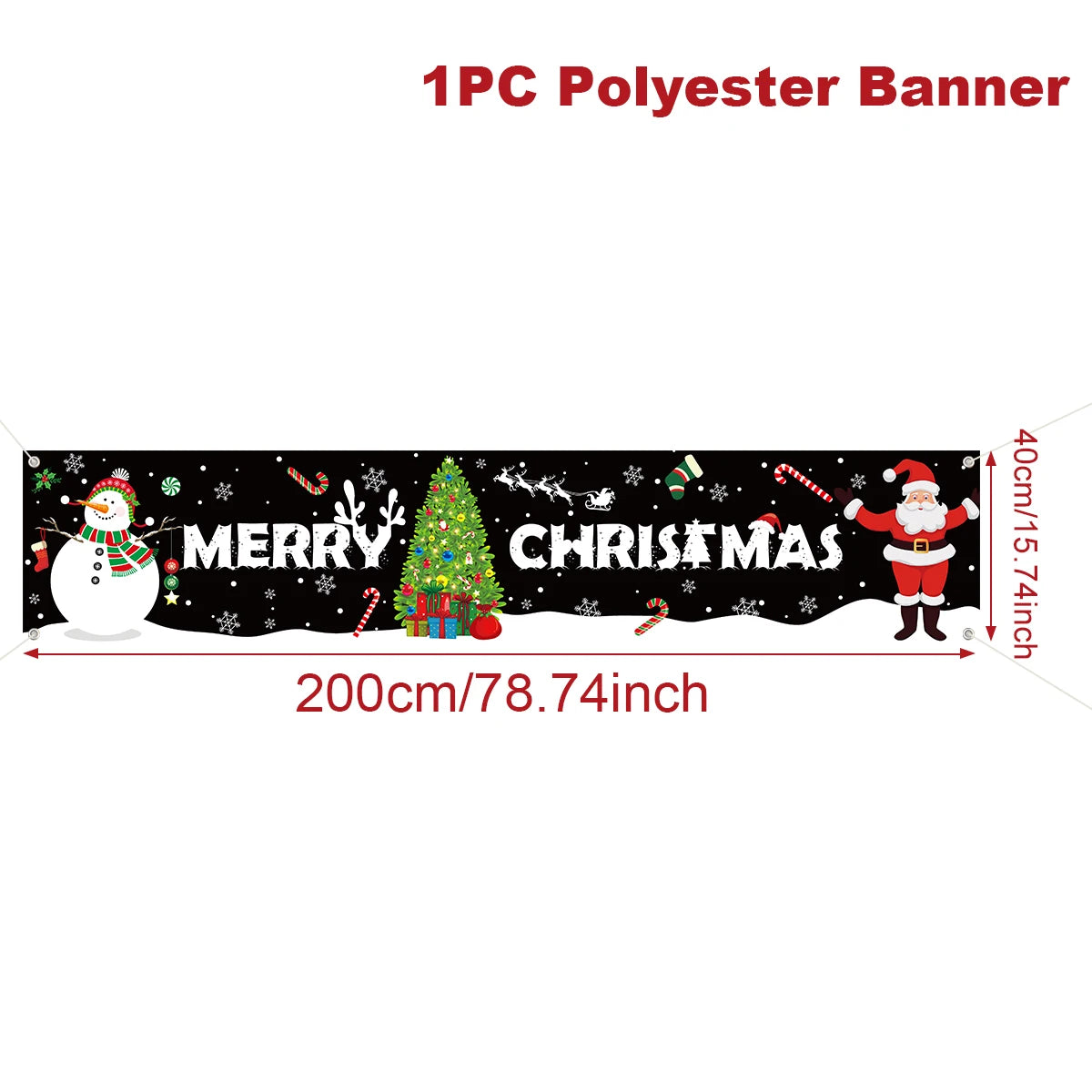 Christmas Outdoor Banner Merry Christmas Decorations