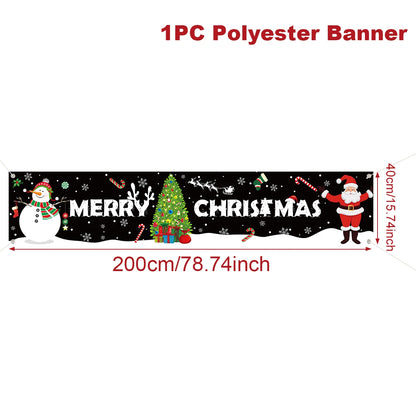 Christmas Outdoor Banner Merry Christmas Decorations