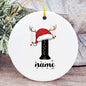 Baby's Christmas Ornament Personalized Initial with Name